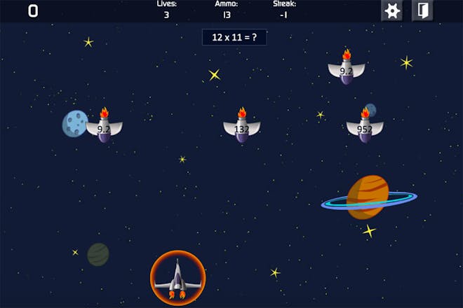 Maths invaders game