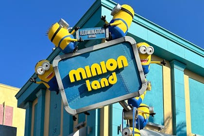 entrance to Minion Land at Universal Orlando, in Orlando Florida