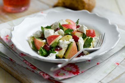 91. Goat's cheese and apple salad
