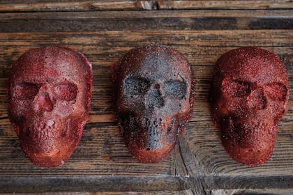 Red velvet cake skulls