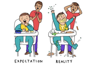 Baby led weaning expectation versus reality
