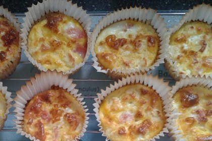 Egg muffins in cupcake cases