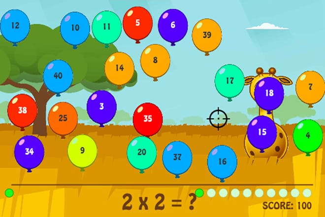 SpuQ balloons maths game