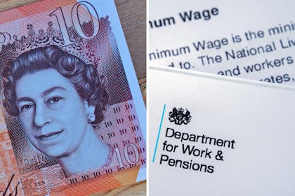 £10 note and Department for work & pensions letter