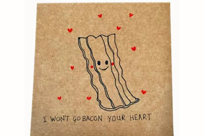bacon Valentine's card