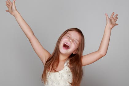 girl playing musical statues