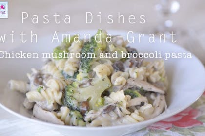 41. Chicken, mushroom and broccoli pasta