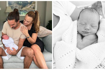 Joe Wicks and wife and newborn daughter