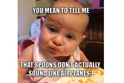 Baby led weaning spoons aeroplanes