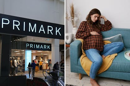 Left: primark shopRight: Pregnant woman