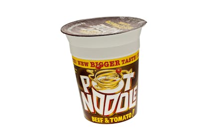 Beef and tomato pot noodle