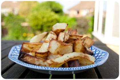 homemade chips on a plate