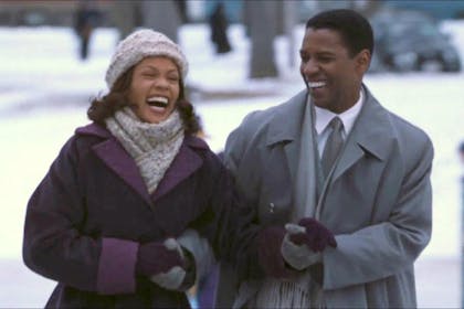 The Preacher's Wife movie cover with Whitney Houston and Denzel Washington 