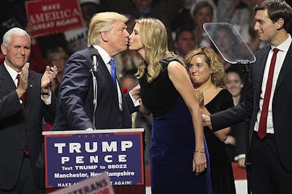 Donald Trump kissing Ivanka