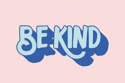 Be kind written on pink background