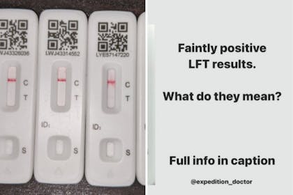 Left: Lateral flow testsRight: Text about lateral flows