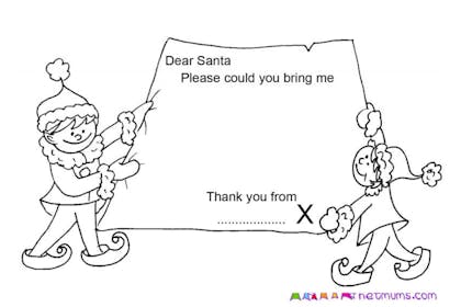 Letter to santa template with elves