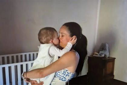 Meghan Markle with her child