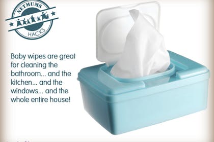 blue box of baby wipes