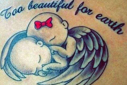 Twins miscarriage tattoo reading Too beautiful for earth