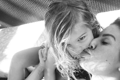 Rebekah Vardy kissing daughter