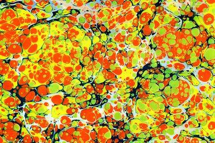 Marbled paper painting