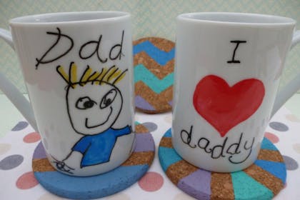 1. Hand decorated mugs