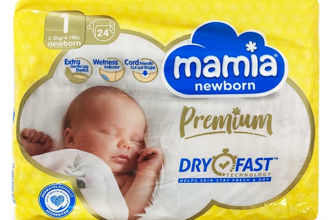 Aldi Mamia Newborn Premium Dry Fast Nappies