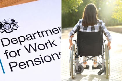 DWP missing disability cost of living payment with woman in wheelchair
