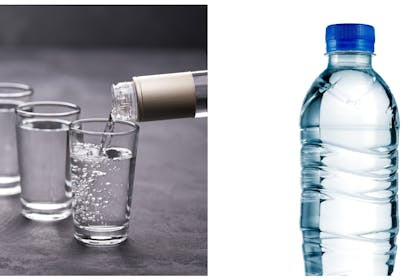 Vodka / bottle of water