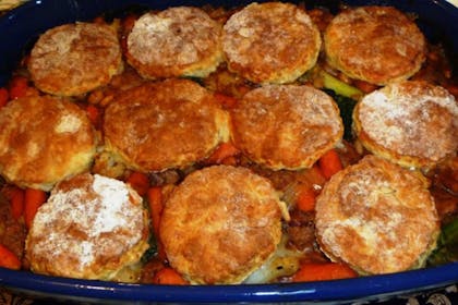 5. Quorn sausage and vegetable bean cobbler
