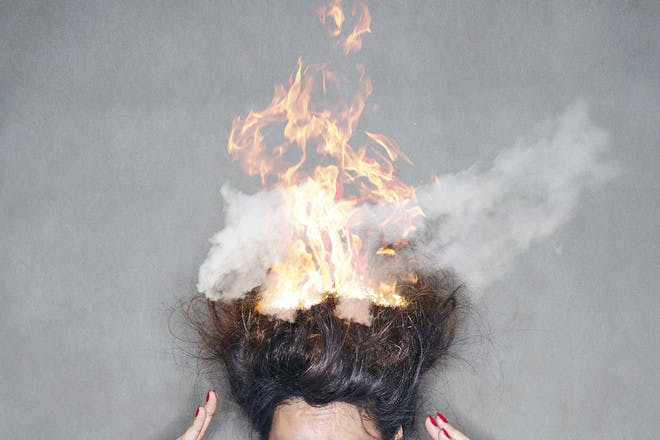 Hair on fire