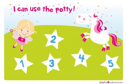 fairies and unicorn potty training reward chart