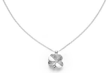 Flora Danica four-leaf clover necklace
