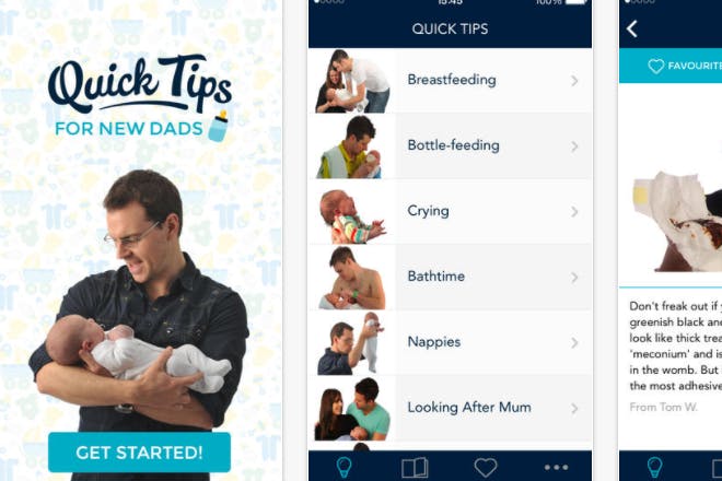 Quick Tips For New Dads app