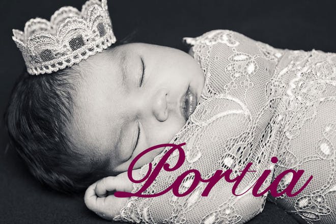 posh baby name Portia