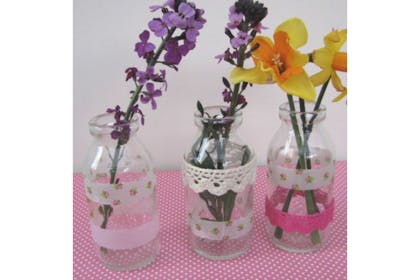 jars with flowers in them