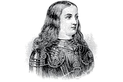 Portrait of Joan of Arc in armour