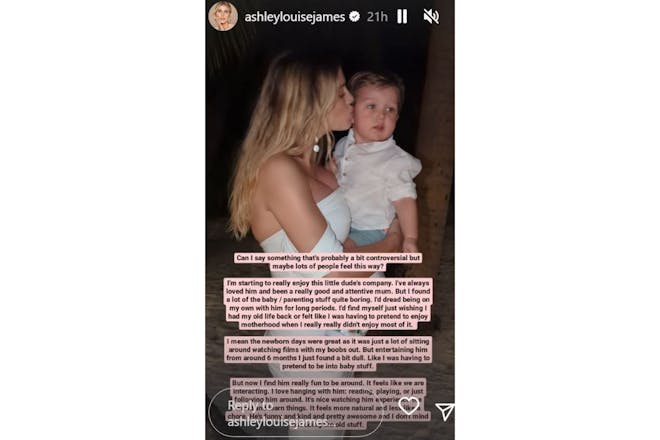 Ashley James instagram story