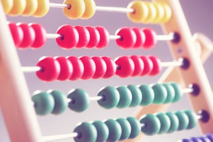 abacus with colourful beads