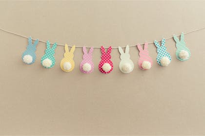 Easter bunny bunting craft