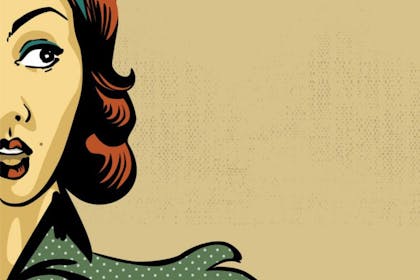 vintage animated woman