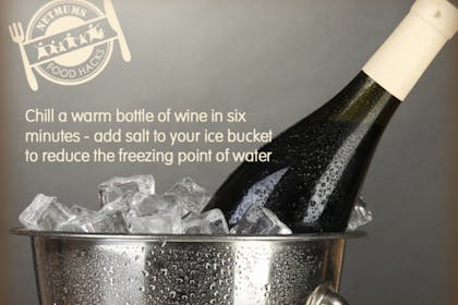 bottle of wine in ice bucket