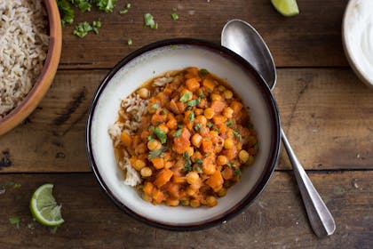 Pumpkin and chickpea curry