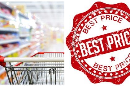 Supermarket aisle / best price logo