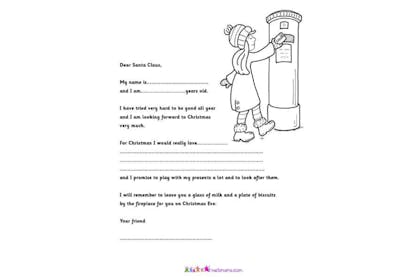 Letter to santa template to fill in