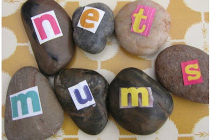 stones with letters on them