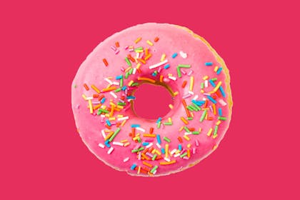 Doughnut with pink icing