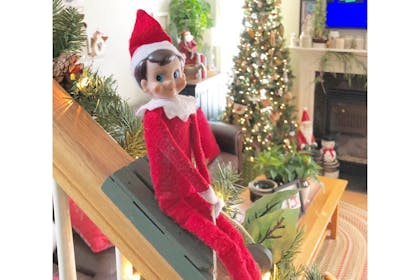 Elf on the Shelf sledging
