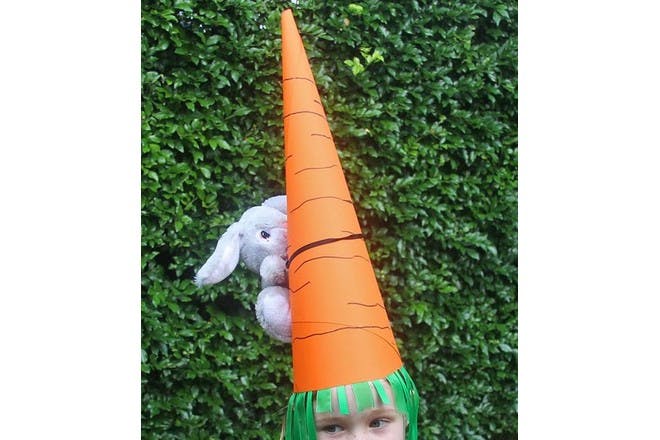 giant carrot cone hat for easter